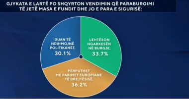 Gjyqi i paraburgimit/ Sondazhi: Shumica e mbështesin! 36 për qind thonë që përputhet me parimet europiane
