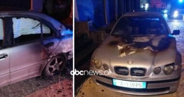 Tiranë/ Digjen tre makina, dyshohet për zjarrvënie të qëllimshme