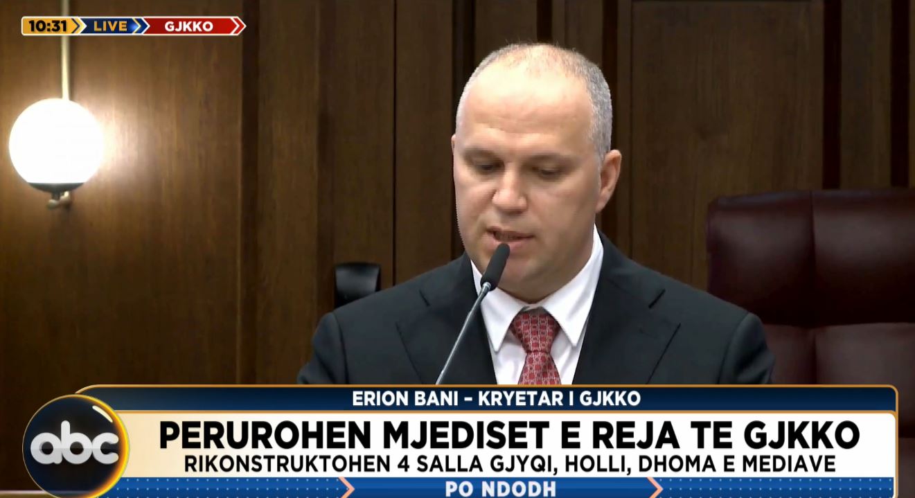  Investimi  shenjë e shtetit të së drejtës   Erion Bani  GJKKO do të vazhdojë të udhëhiqet drejt sigurisë
