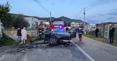 Aksident në aksin Lezhë-Milot, 3 persona mbeten të plagosur