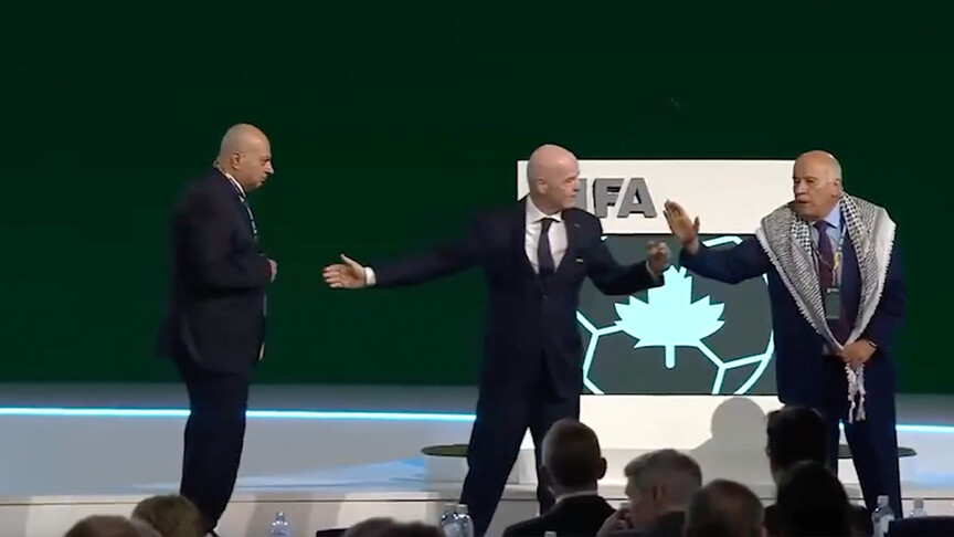 Kreu i Federatës Palestineze të Futbollit refuzon shtrëngimin e dorës me homologun izraelit