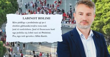 “Kurti nxit protestën në Tiranë”/ Politikani i AAK, Labinot Bislimi akuzon kryeministrin e Kosovës