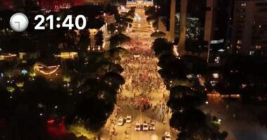 Pamjet me dron/ Mbyllet protesta në Bulevard, ja pjesëmarrja e qytetarëve