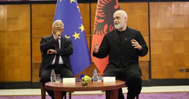 Antonio Costa vizitë në Tiranë/ Presidenti i Këshillit Europian mikpritet nga kryeministri Rama