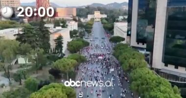 Dita 28 e protestës, pamjet e para nga lart: Ja pjesëmarrja e qytetarëve në orën 20:00