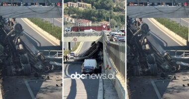 VIDEO/ Aksident i rëndë te rrotullimi i TEG-ut në Tiranë, dyshohet për viktima
