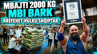 Bujar Muli hyn në histori, “Hulku i Kosovës” thyen rekordin botëror: Mbajti mbi trup 2000 kg
