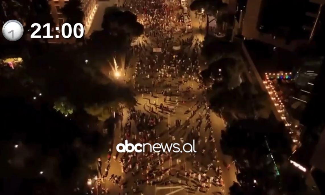 Dita e 48 e protestës, pamjet me dron/ Ja pjesëmarrja në Bulevard në orën 21:00