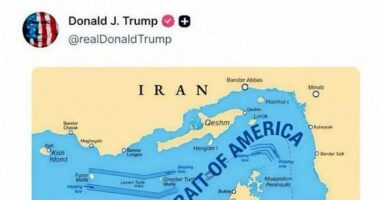 Trump publikon hartën ku Ngushtica e Hormuzit paraqitet si territor i SHBA