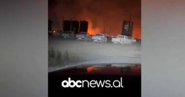 VIDEO/ Zjarr në zonën naftëmbajtëse të Marinzës, flakët pranë puseve të naftës