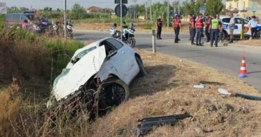 Aksident në mbikalimin e Spitalit Memorial/ Fier, mjeti del nga rruga, plagosen tre persona