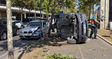 VIDEO/ Aksident në rrugën pranë portit në Durrës, përplasen dy automjete