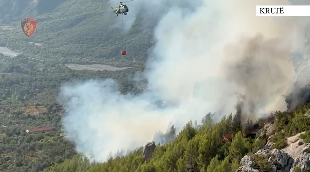 Ndezi zjarr për të djegur barin, flakët përfshijnë malin e Krujës, arrestohet 73-vjeçari