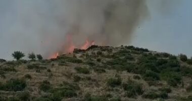 Zjarr në Nivicë, digjen bimësi dhe shkurre/ Era favorizon përhapjen e flakëve
