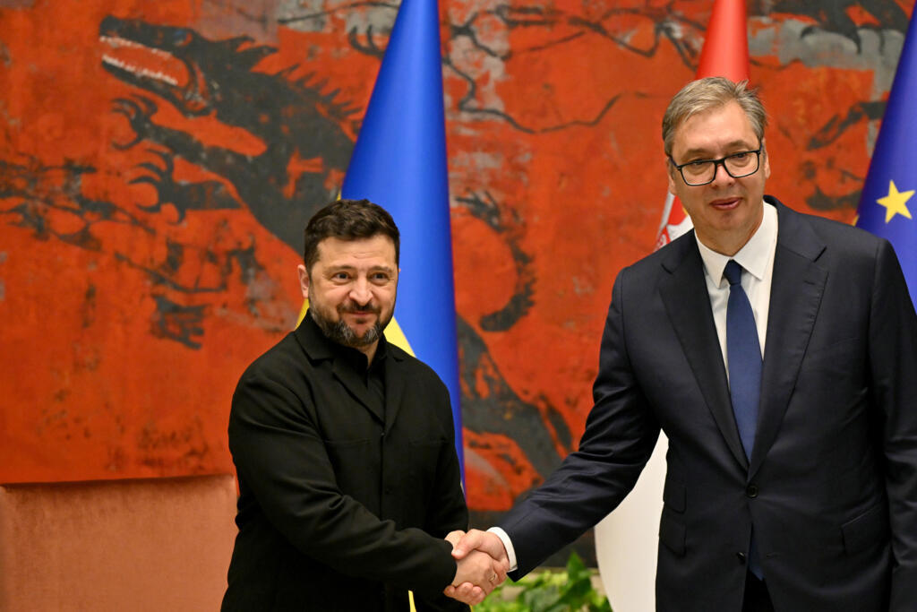 Zelensky në Beograd  kundër Kosovës  Presidenti i Ukrainës  Qëndrim i pandryshuar  nuk e njohim shtet