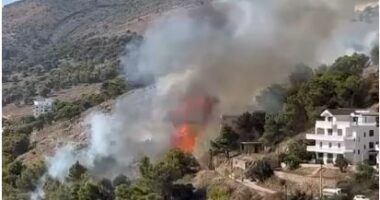 Zjarr në kurorën e gjelbër të Sarandës