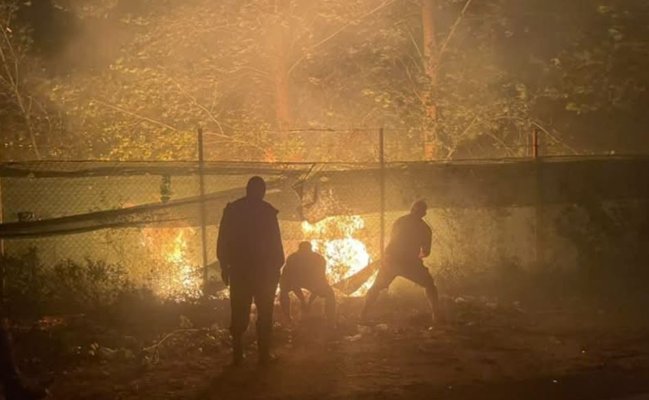 Zjarr në Gjirin e Lalëzit, evakuohen disa turistë pranë një hoteli