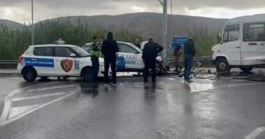 Aksident në aksin Lezhë-Shkodër/ Makina përplaset me autobusin që transportonte mësuesit