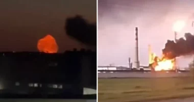 Dronët ukrainas godasin fabrikën e mbrojtjes ajrore dhe një rafineri nafte në Rusi