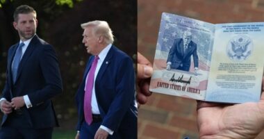 Djali i Trump prezanton pasaportën e re amerikane me fytyrën e babait të tij