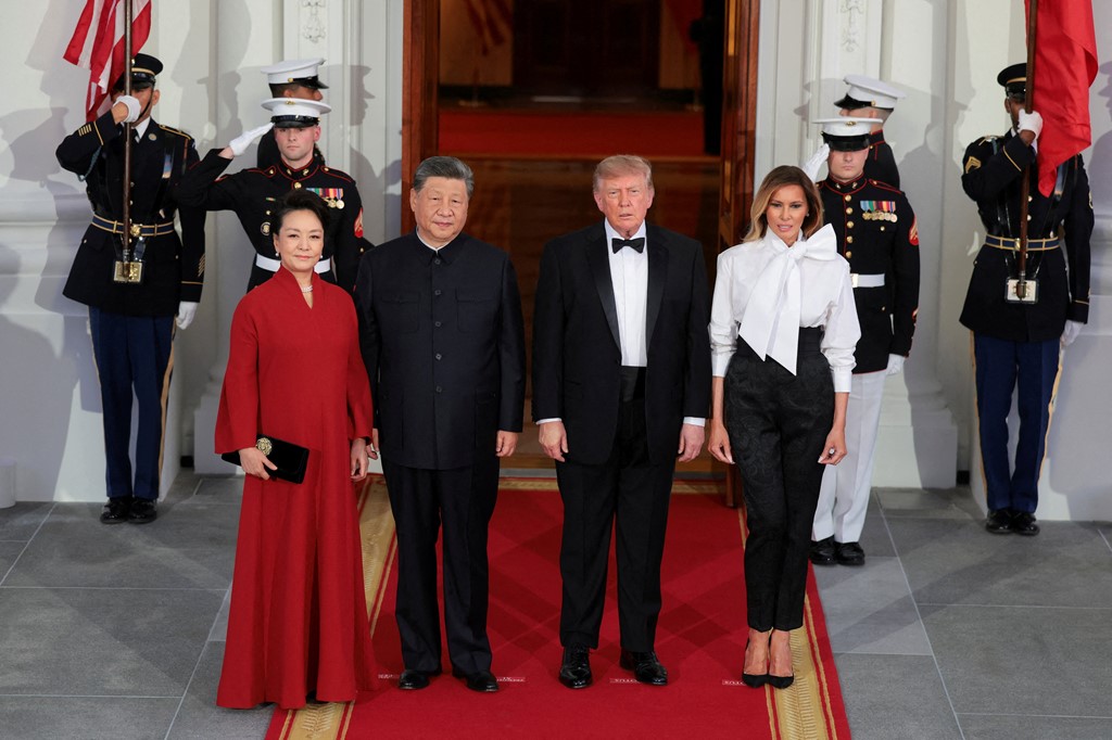 Trump pret Xi Jinping në një darkë shtetërore luksoze në Shtëpinë e Bardhë