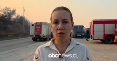 VIDEO/ Zjarri në Himarë, prefektja e Vlorës: Situata nën kontroll, 170 efektivë në terren dhe 36 banorë të evakuuar