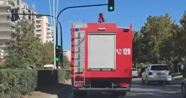 Vlorë/ Zjarr pranë një stani në fshatin Akërni, zjarrfikësit nisen drejt vendngjarjes