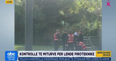 Kontrolle të miturve për lëndë piroteknike/ Polica kontrolle paraprake fëmijëve të dyshuar për lëndë plasëse