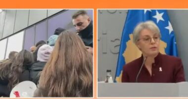 Kosovë/ Tensione gjatë protestës për vrasjen e Arlinda Zekajt, protestuesit tentojnë të hyjnë në godinën e qeverisë