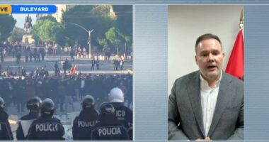 Përplasja fizike me protestuesit/ Demo: Pezullohen nga detyra dy efektivë të policisë