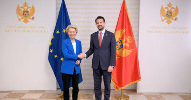 Von der Leyen në Mal të Zi: BE ju mbështet. Presidentja e KE theksoi se shpejt do jetë gati udhërrëfyesi për kandidatët e përparuar