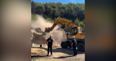 IKMT prish 3 furra gëlqereje në Krastë të Krujës, digjnin goma dhe mbetje plastike