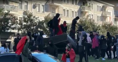 “Studentë” që dhunojnë Fishtën/ Lezhë, të rinjtë sulmojnë “Lahutën e Malësisë”