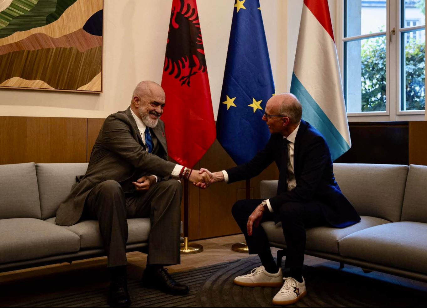 Rama takim me kryeministrin Luc Frieden: Nga marsi, Luksemburgu do të ketë fluturim direkt me Shqipërinë