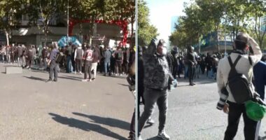 Protestuesit zhvendosen tek 9-katëshet/ Nuk ka situatë të përshkallëzuar, vijojnë marshimin